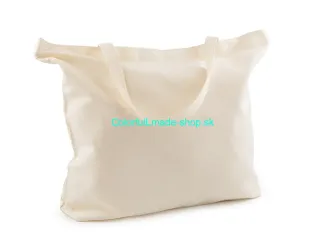 Textilná taška bavlnená na domaľovanie / dozdobenie 49x40 cm - režná svetlá