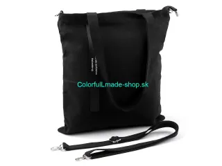 Textilná taška / crossbody bavlnená 33x38 cm - čierna
