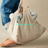 CocoKnits - Rustic Linen Four Corner Bag (large)
