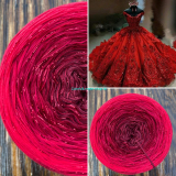 Limited Edition No.51 - 4-nitka 250g/1000m + glitter rot semi-matt