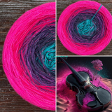 Limited Edition No.91 - 4-nitka 250g/1000m + glitter rubis