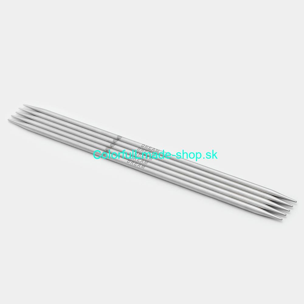 KnitPro Mindful Double Pointed Needles 20 cm - ponožkové ihlice kovové 6,00