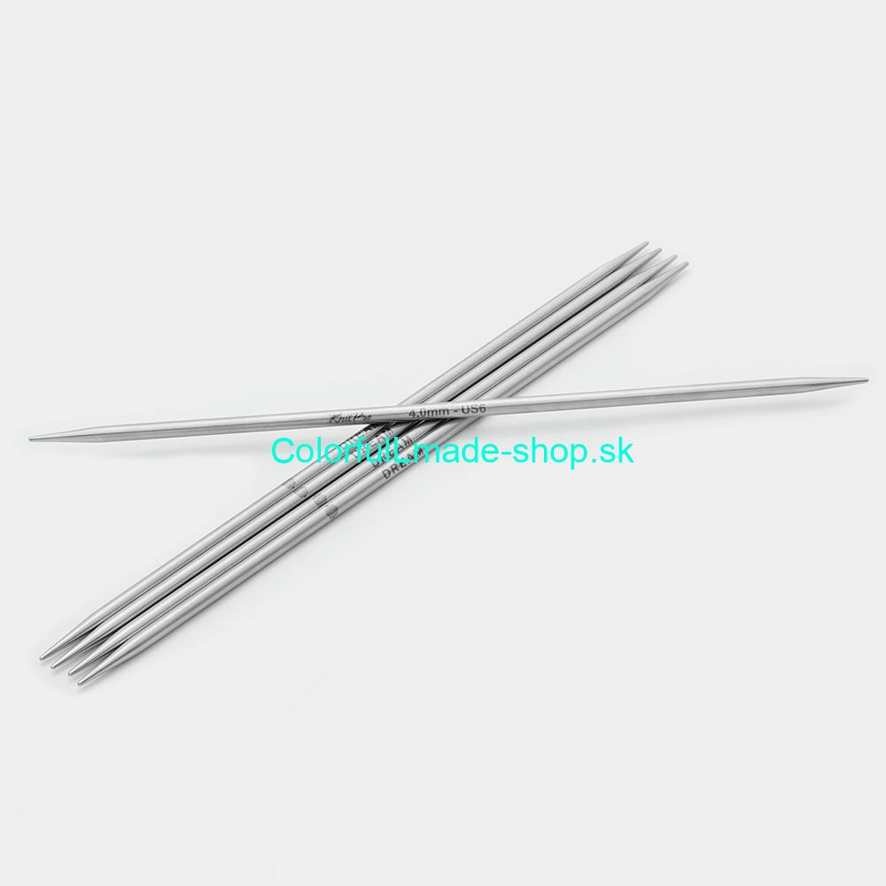 KnitPro Mindful Double Pointed Needles 20 cm - ponožkové ihlice kovové 6,00