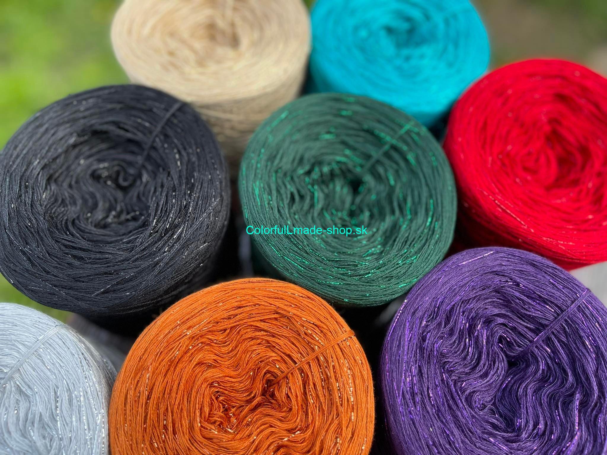 Limited Edition No.107 - 3-nitka/1000m + glitter turkis
