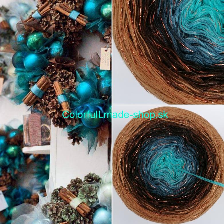 Limited Edition No.157 - 3-nitka/1000m + glitter copper