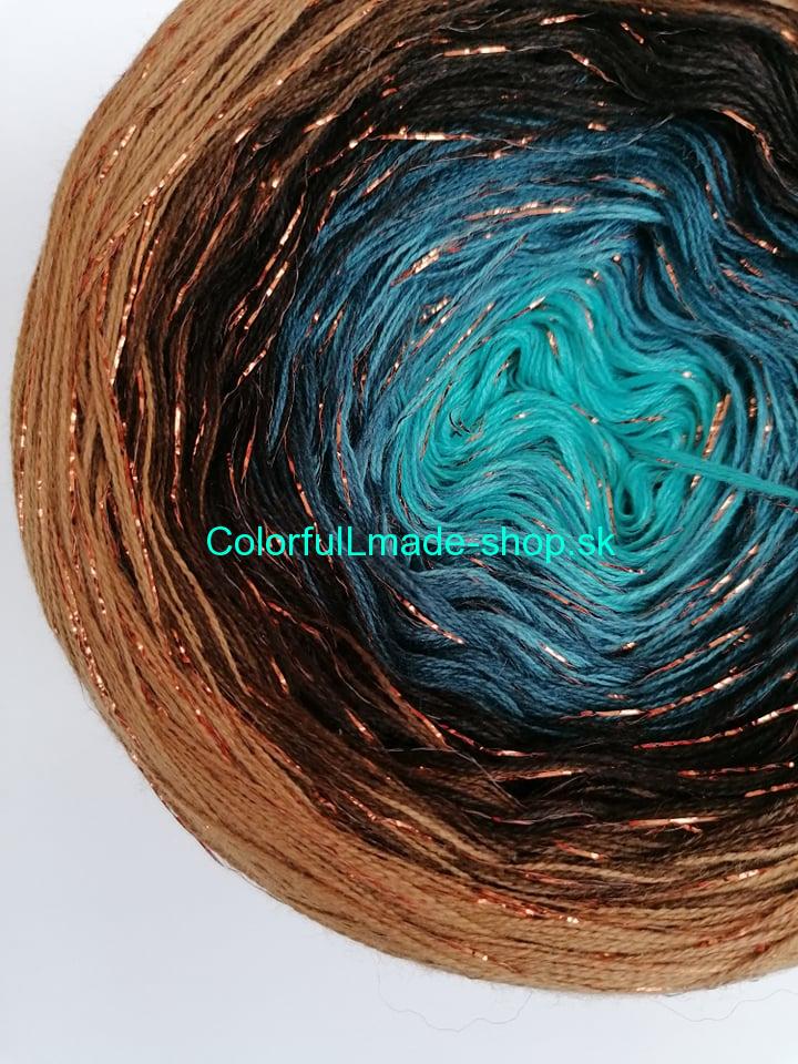 Limited Edition No.157 - 3-nitka/1000m + glitter copper