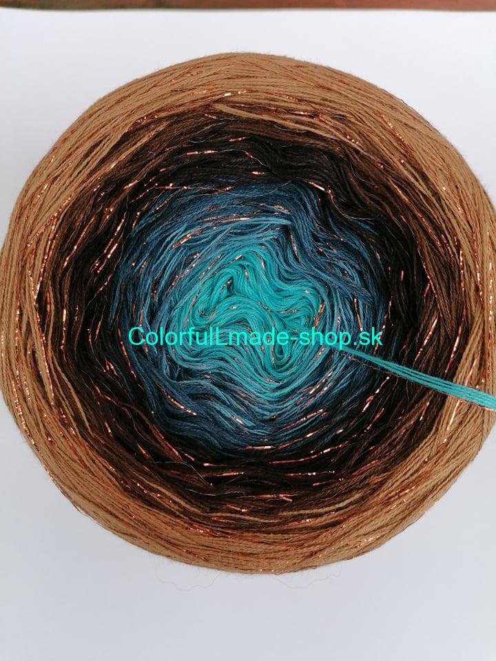 Limited Edition No.157 - 3-nitka/1000m + glitter copper