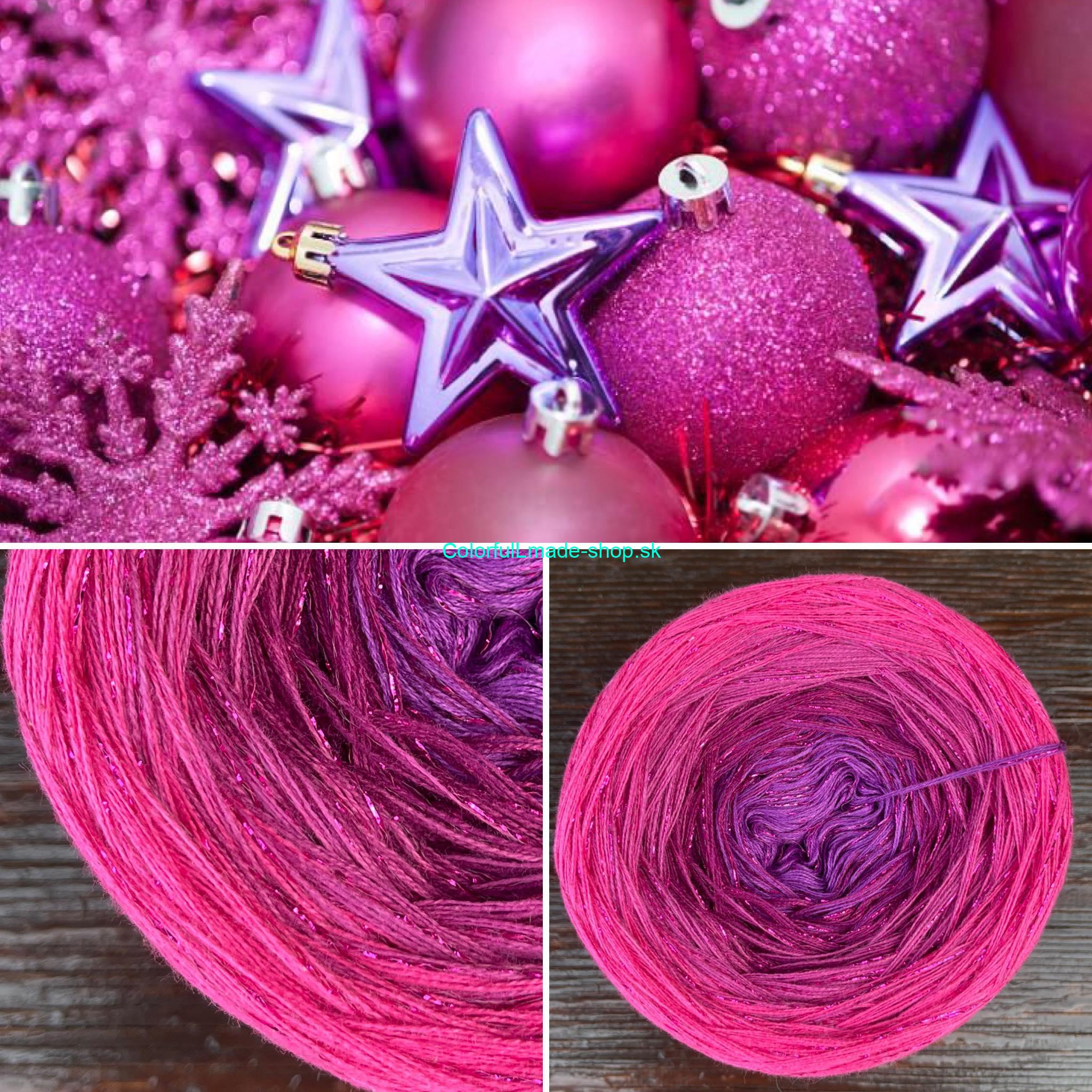 Limited Edition No.164 - 3-nitka/1000m + glitter rubis