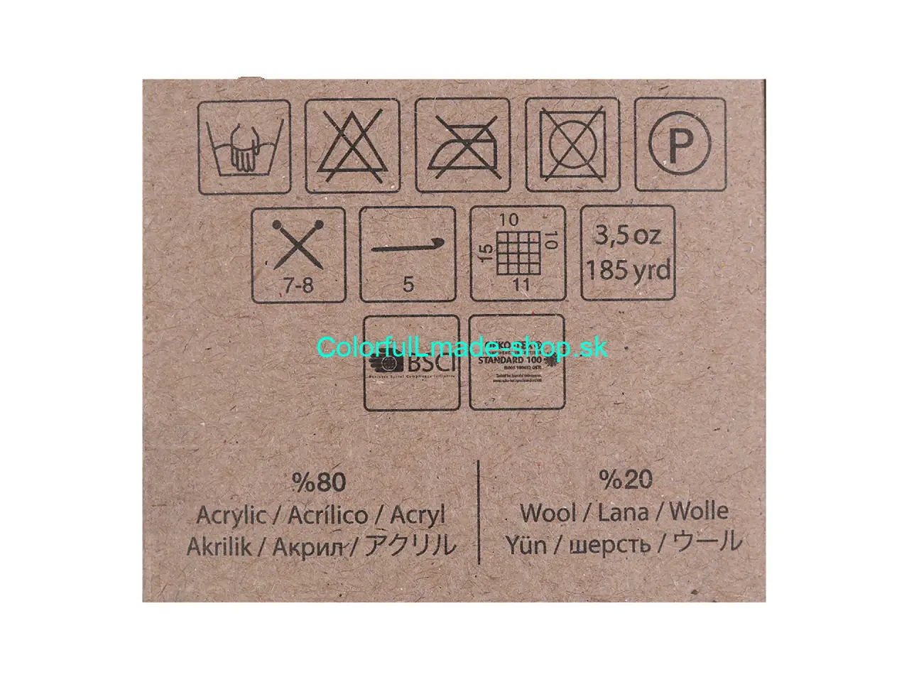 Kartopu - Melange Wool - khaki hnedá