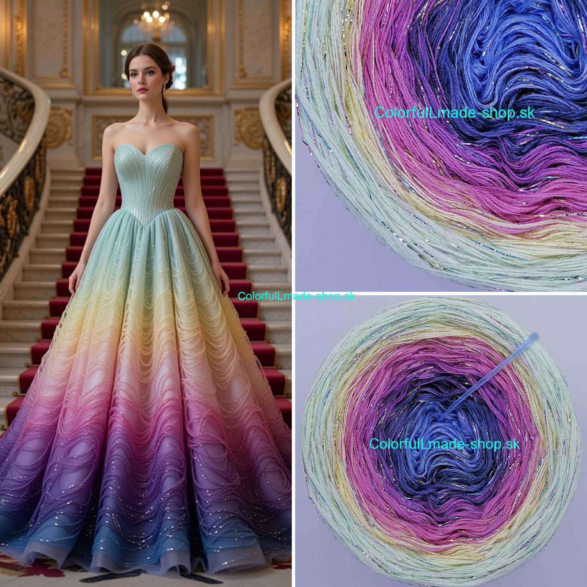 Limited Edition No.16 - 3-nitka/1000m + glitter multicolor