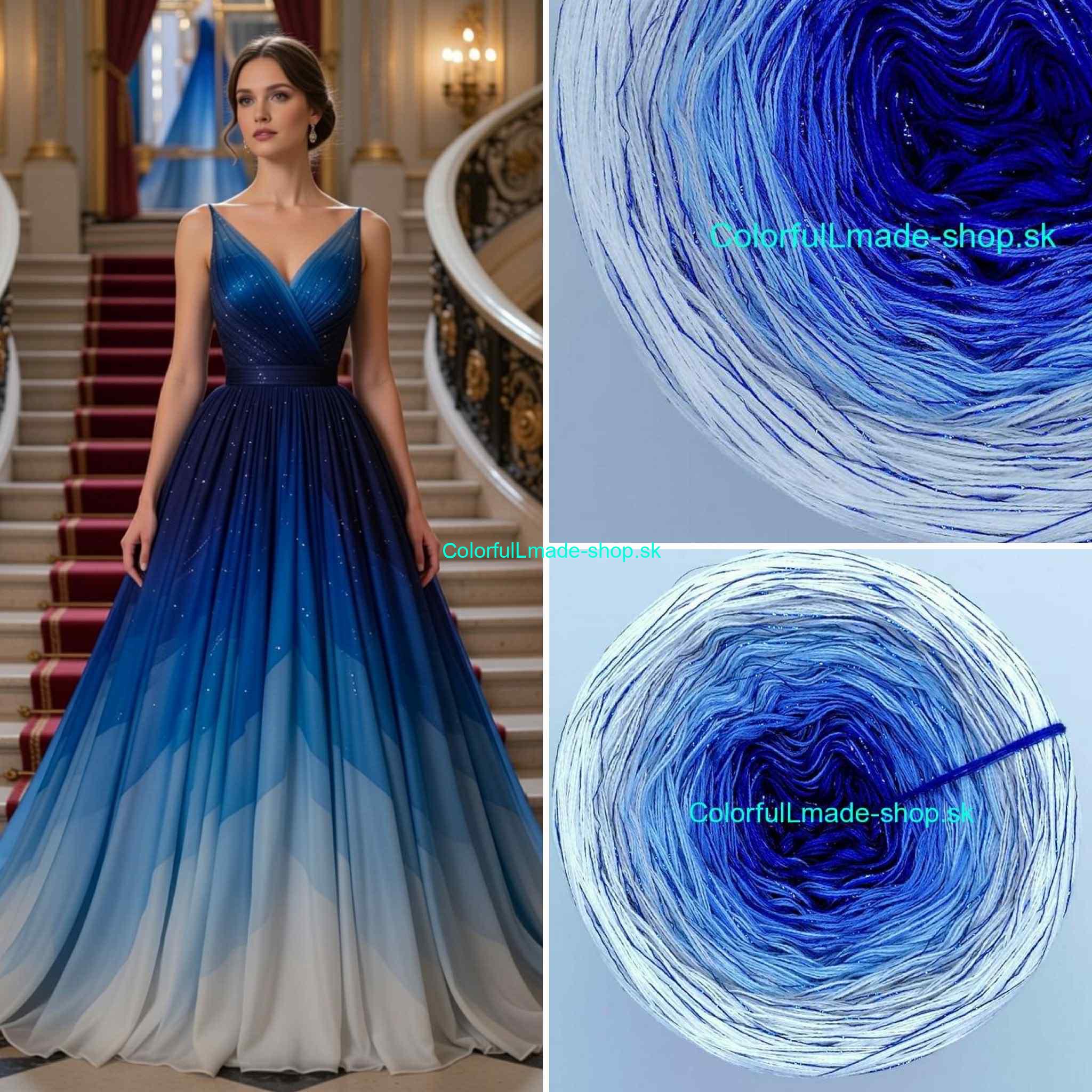 Limited Edition No.19 - 3-nitka/1000m + glitter blue