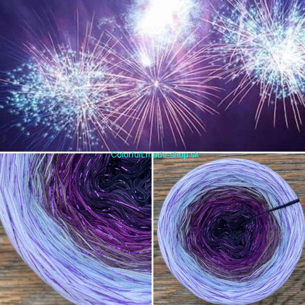 Limited Edition No.37 - 4-nitka/1000m + glitter violet