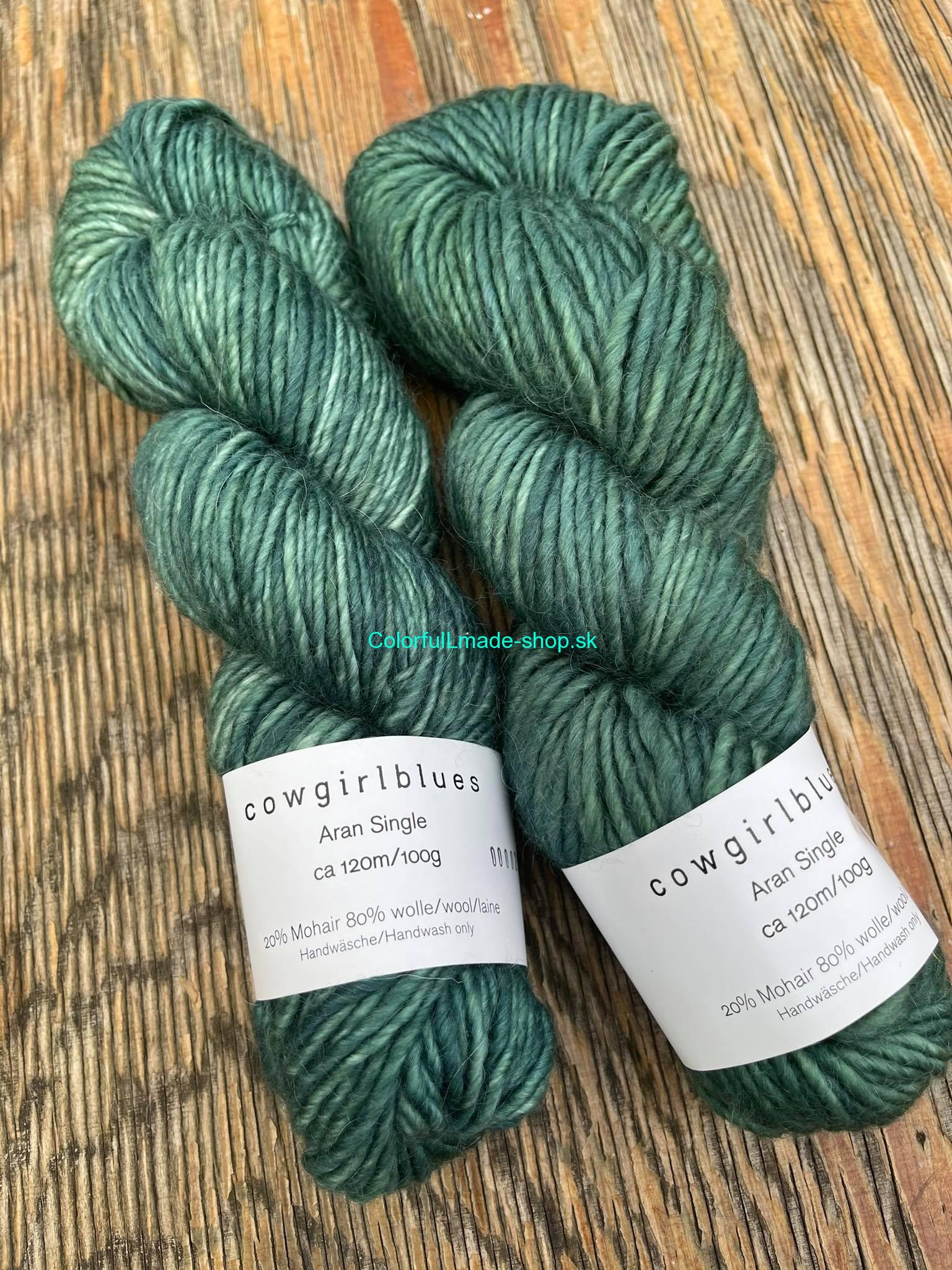 Cowgirlblues - Aran Single solids - Rainforest 100g/120m