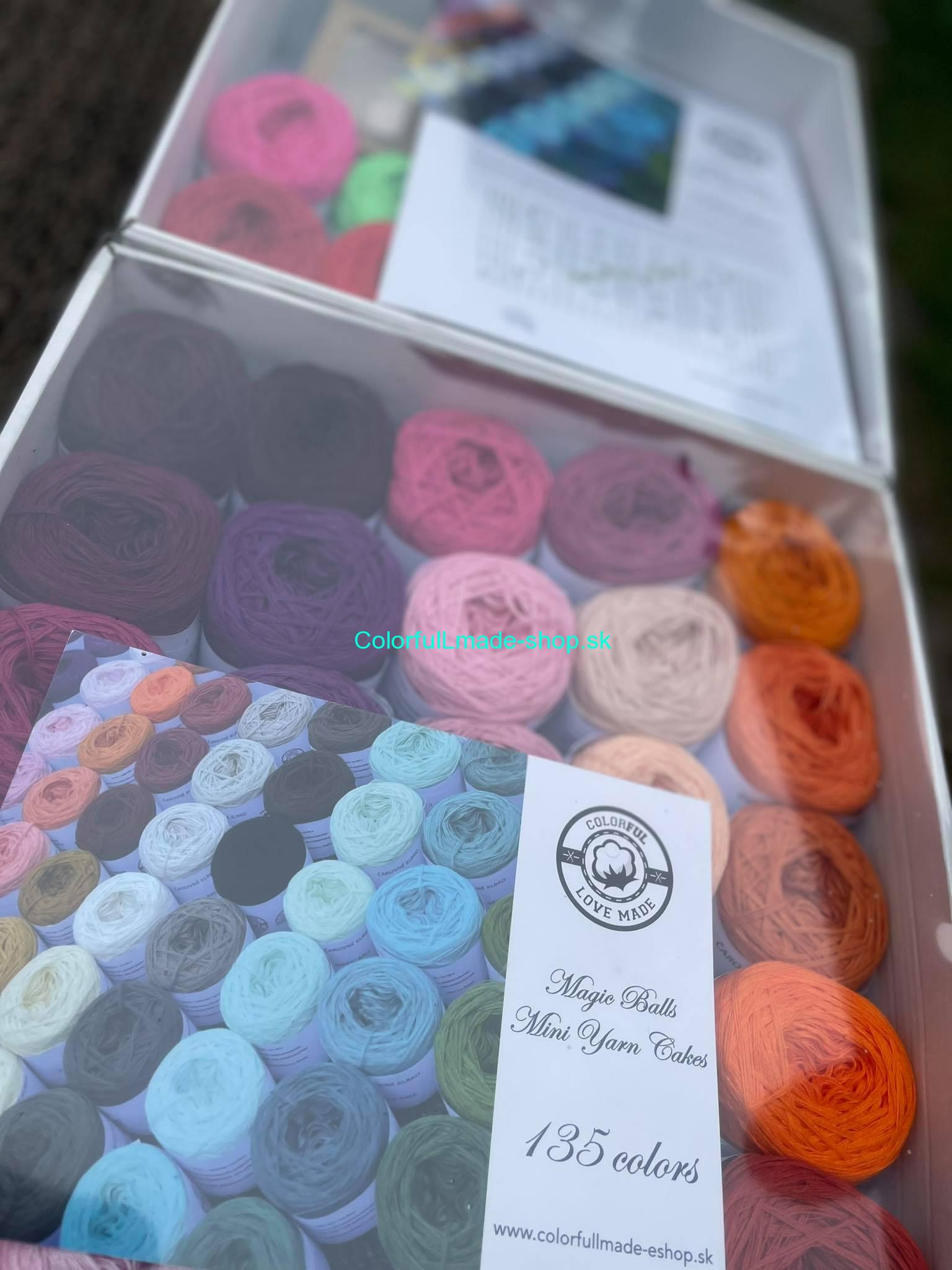 Magic Balls MINI YARN CAKES SET - 135 kusov / 3-nitka/200m