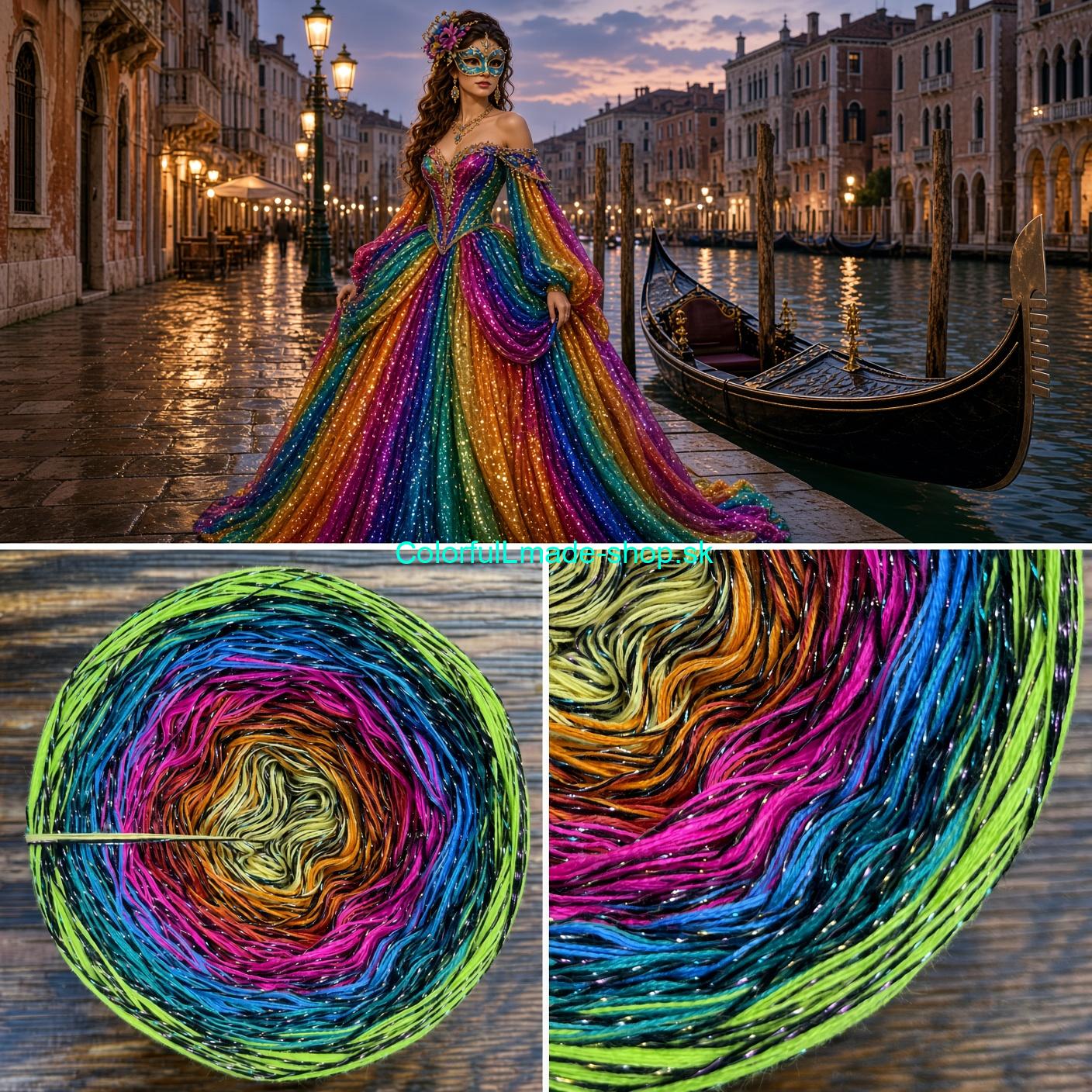 Rainbow I. Black GLITZ 4-nitka/1000m 