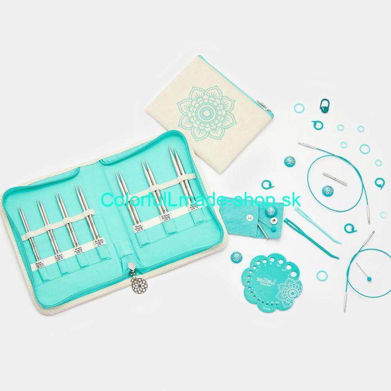 KnitPro Mindful - The Kindness Set - sada 7 párov vymeniteľných ihlíc - 10 cm ihlice