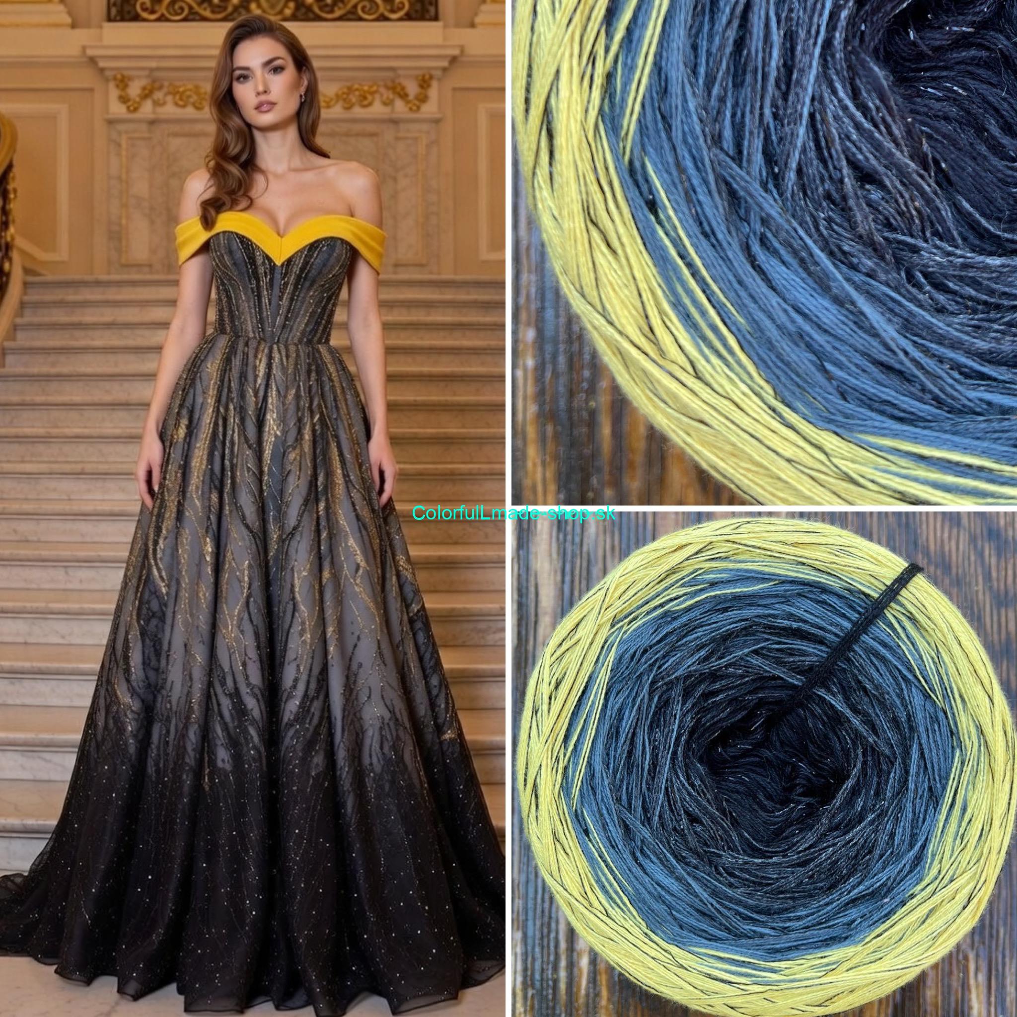 Limited Edition No.61 - 3-nitka/1500m + glitter black