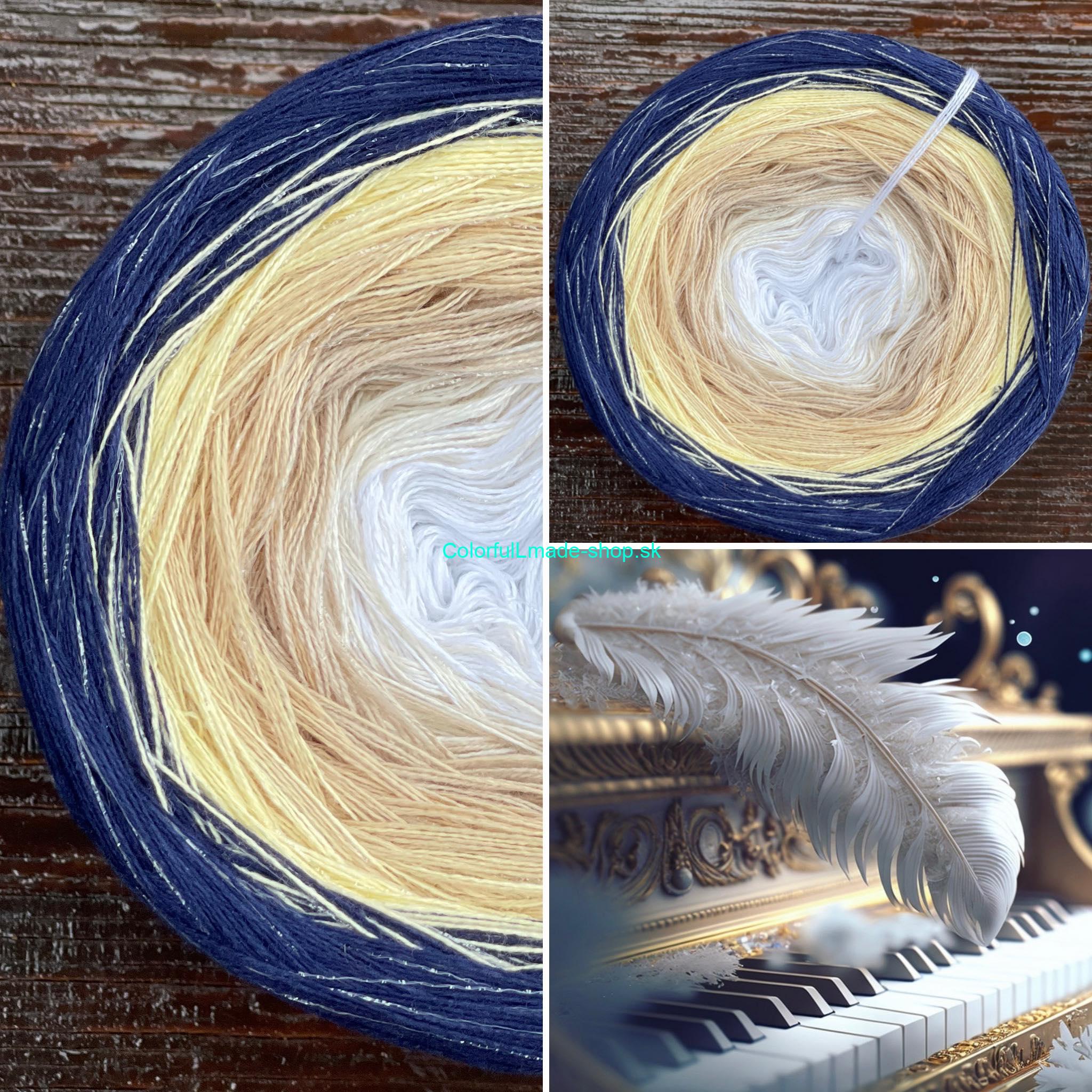 Limited Edition No.90 - 4-nitka 250g/1000m + glitter transparent