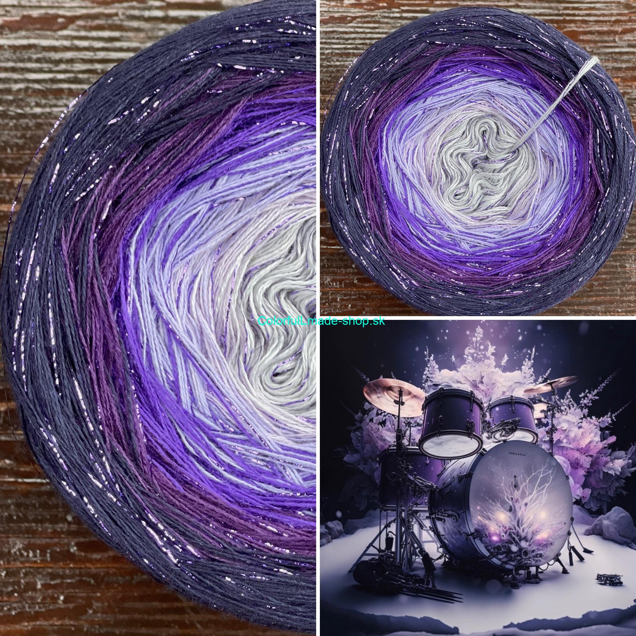 Limited Edition No.94 - 3-nitka/1000m + glitter violet