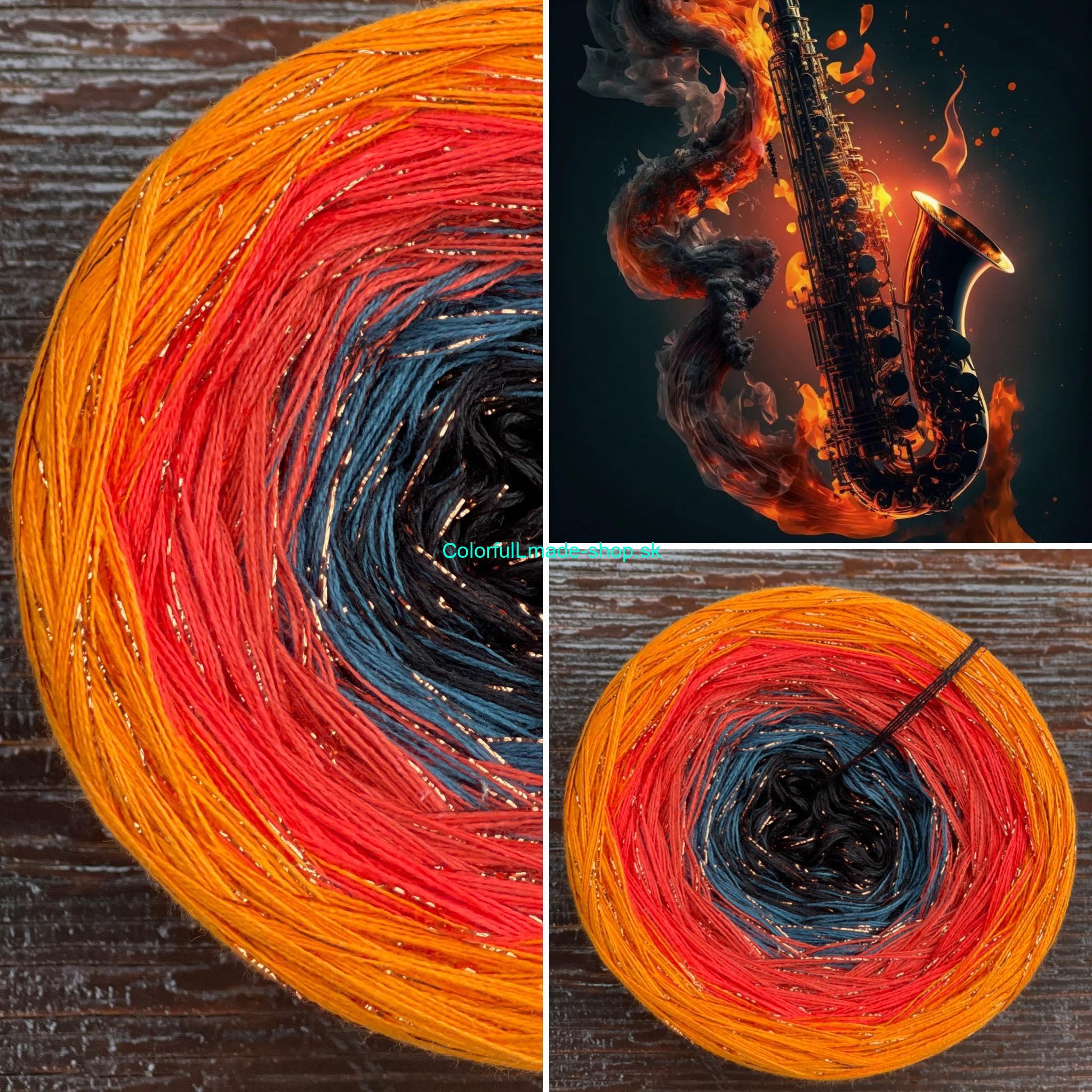 Limited Edition No.96 - 4-nitka 400g/1500m + glitter copper