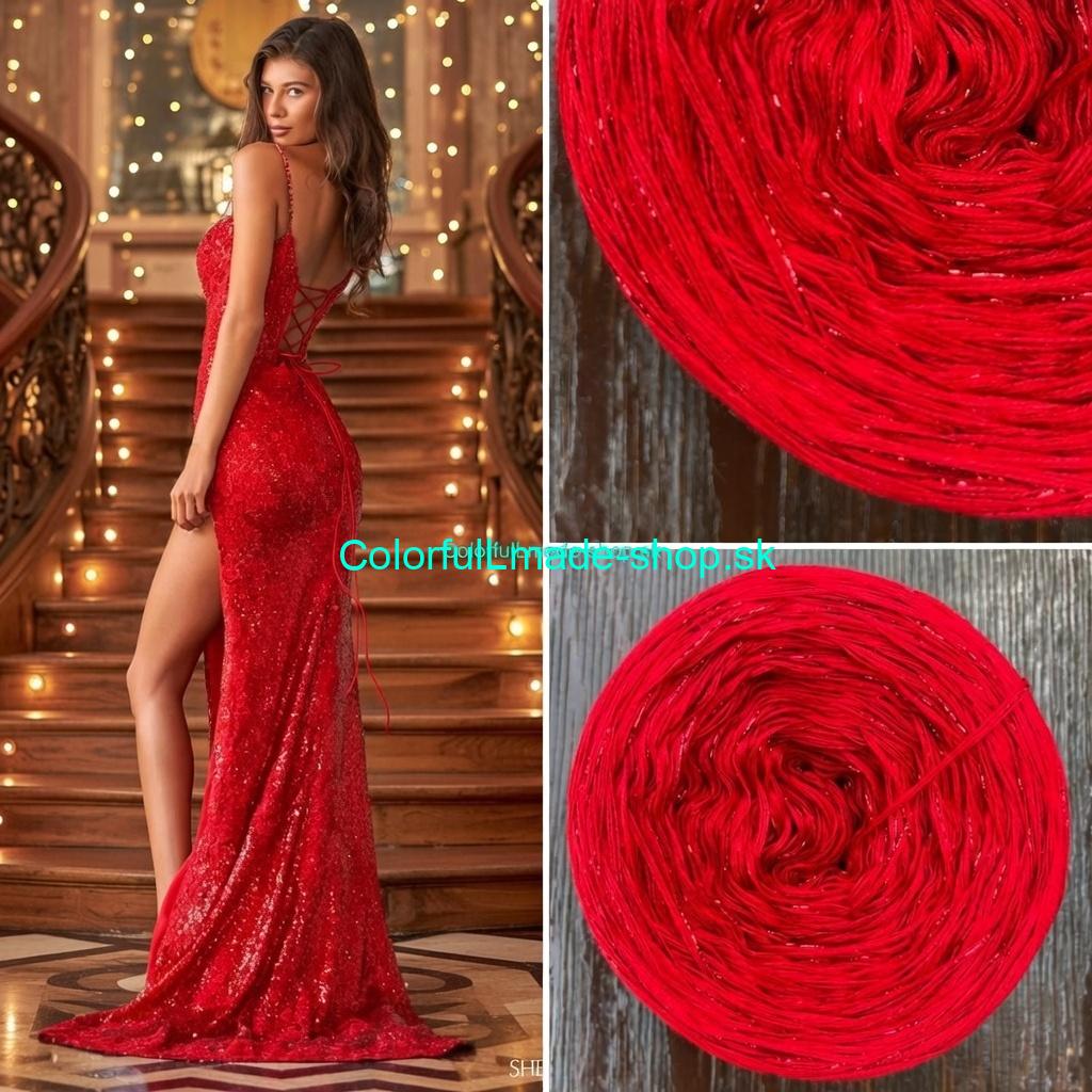 Limited Edition No.109 - 3-nitka/1500m + glitter rot
