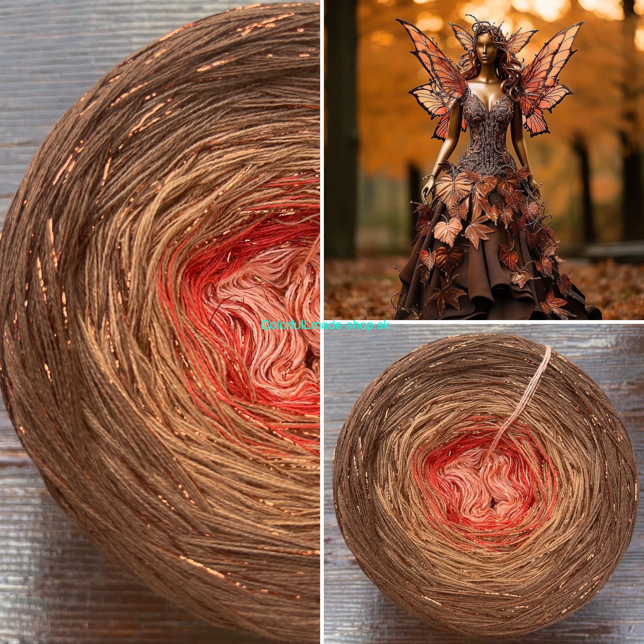 Limited Edition No.118 - 4-nitka/1500m + glitter copper