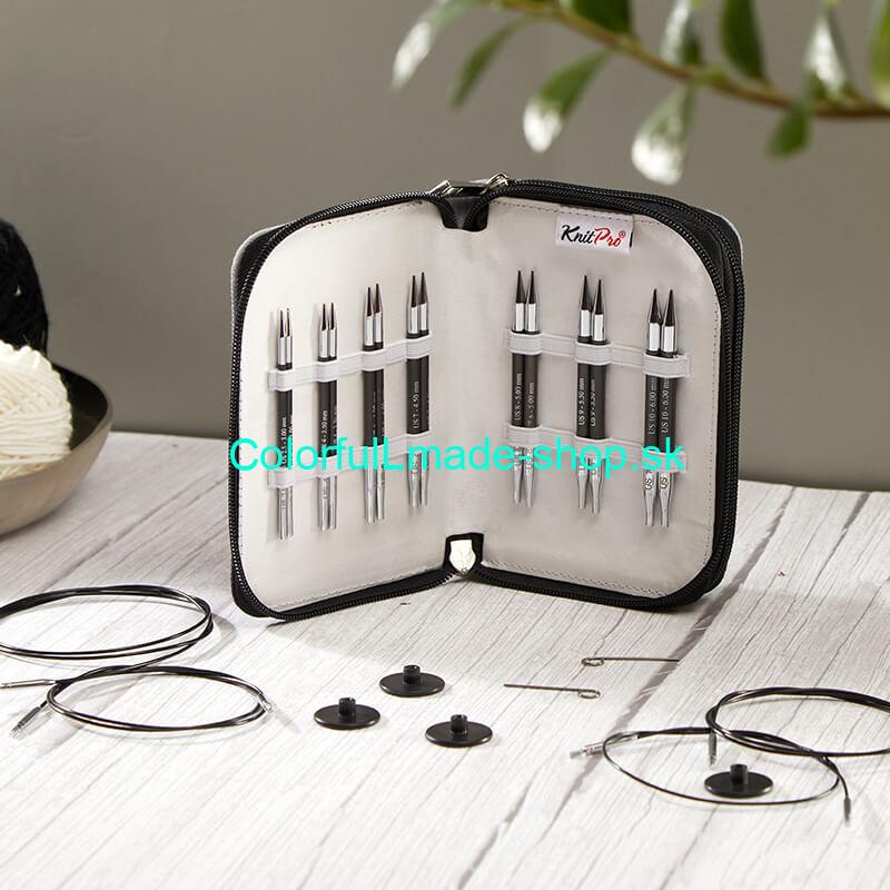 KnitPro Karbonz Special Interchangeable Circular Needle Set - sada 7 párov vymen. 10cm ihlíc