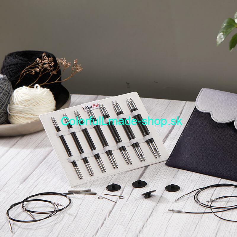 KnitPro Karbonz Deluxe Interchangeable Needle Set - sada vymeniteľných ihlíc
