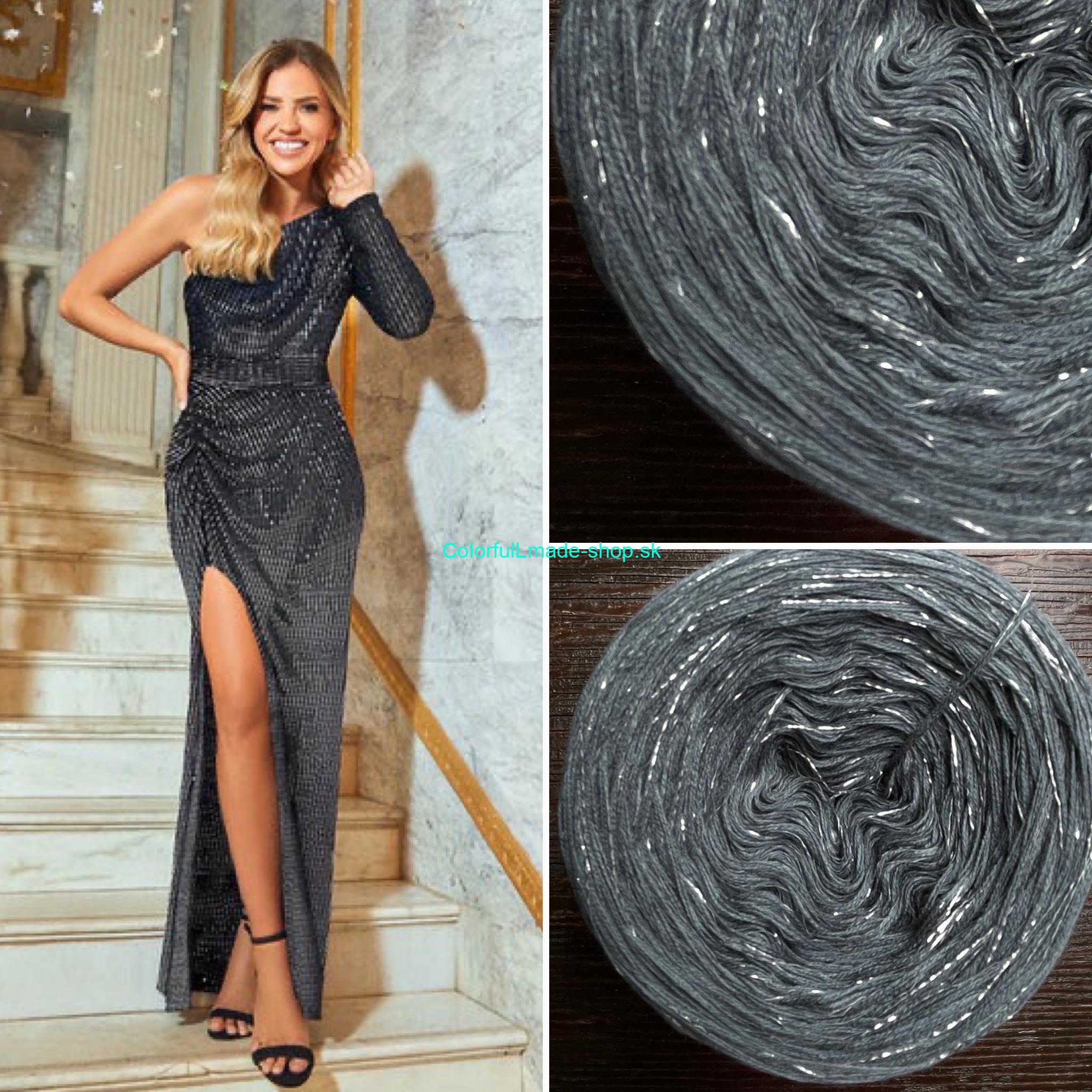 Limited Edition No.126 - 4-nitka/1000m + glitter silber halb-matt