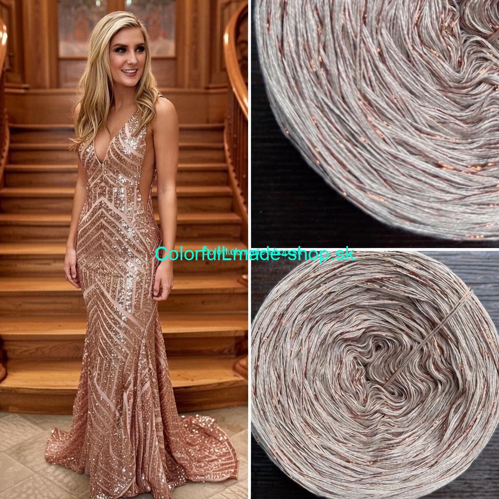Limited Edition No.133- 4-nitka/1000m + glitter copper
