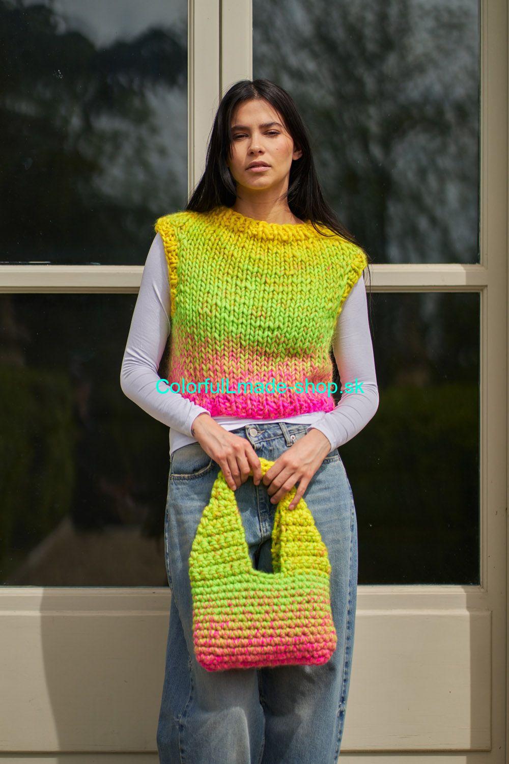 Fluorescent Waistcoat and Bag - english pattern PDF download
