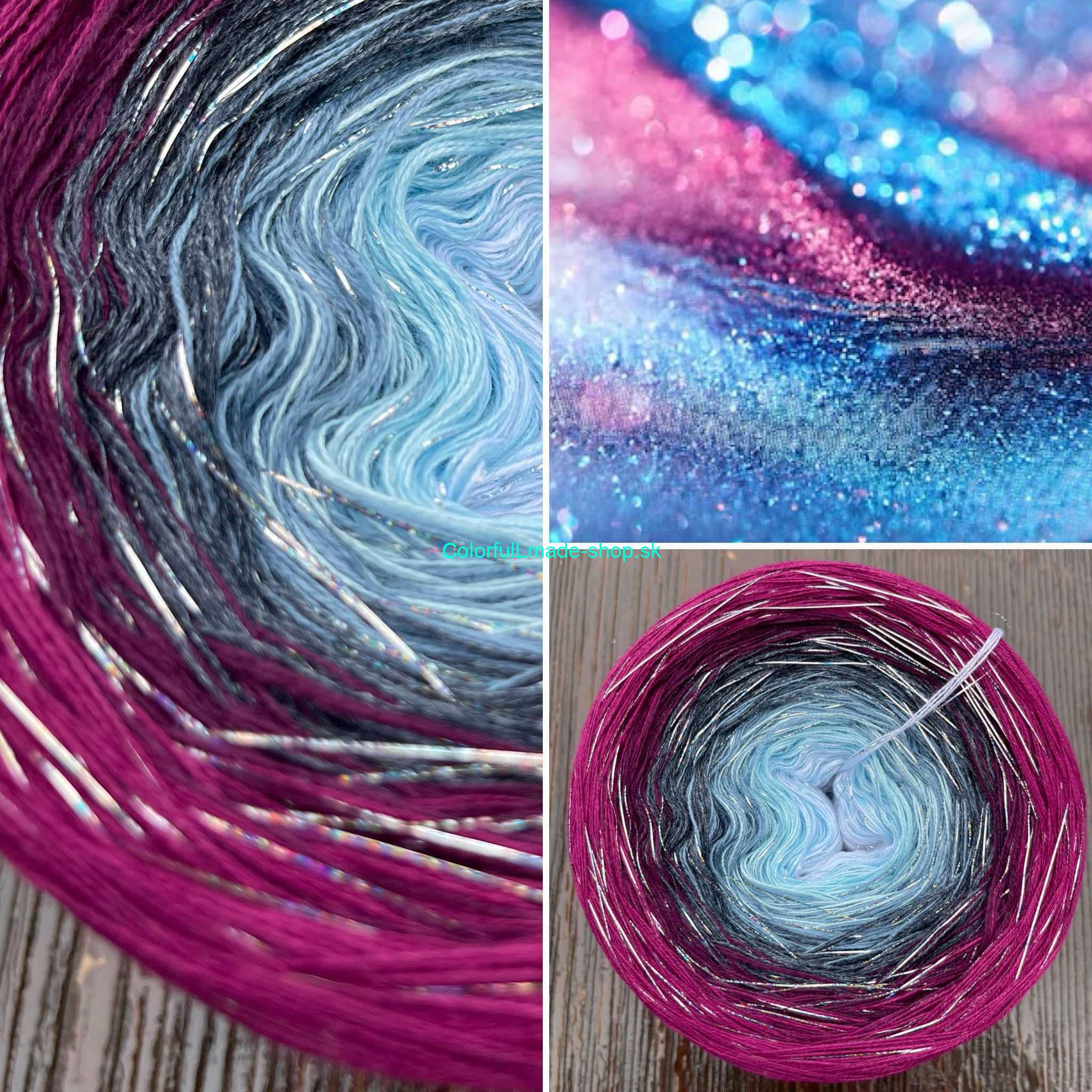 Limited Edition No.147 - 4-nitka/1500m + glitter holographic silver