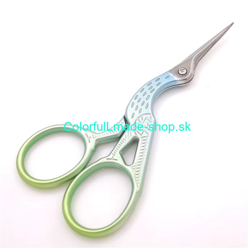 Nožnice Flamingo - Light green-blue