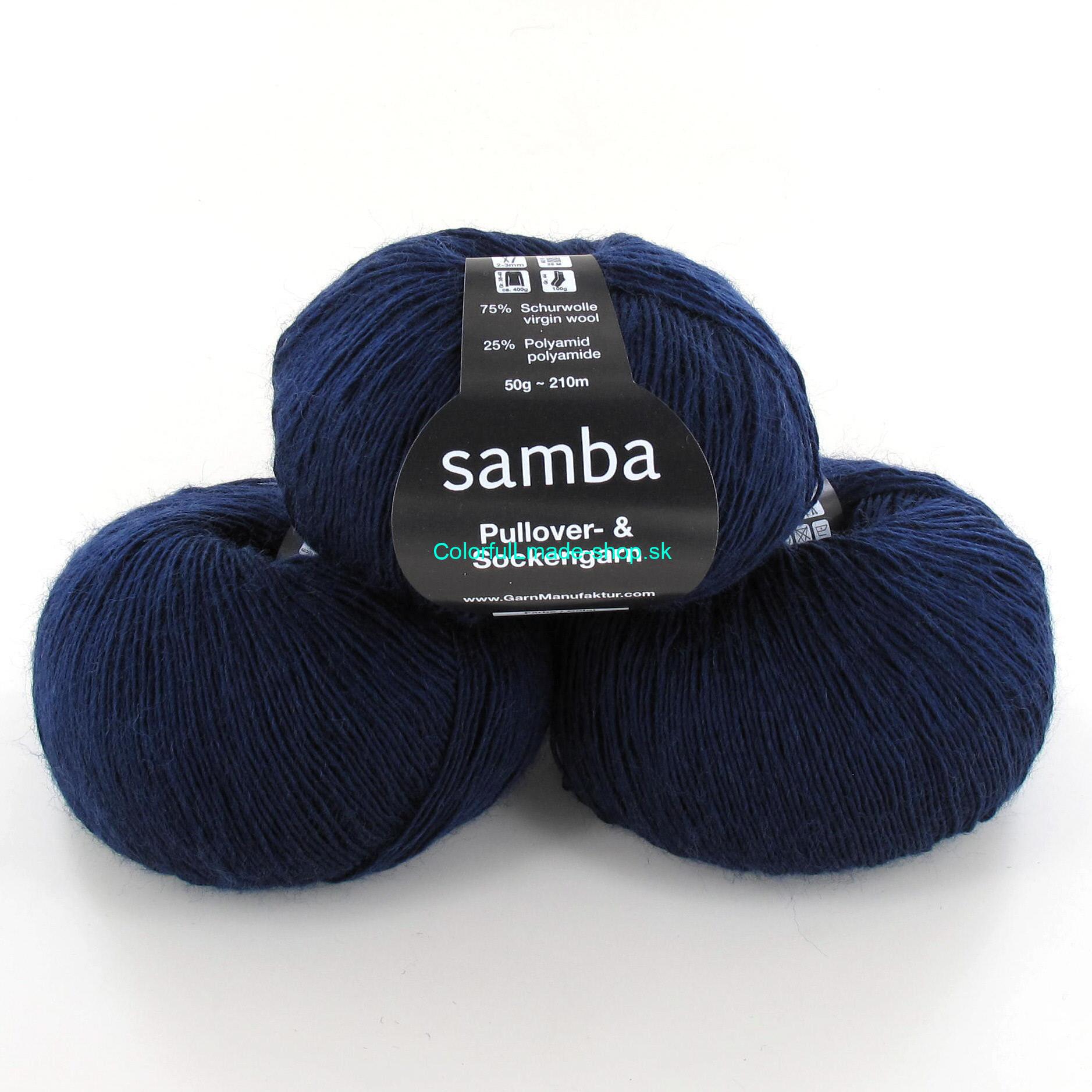 Samba Pullover&Sockengarn 50g uni - 850 marine