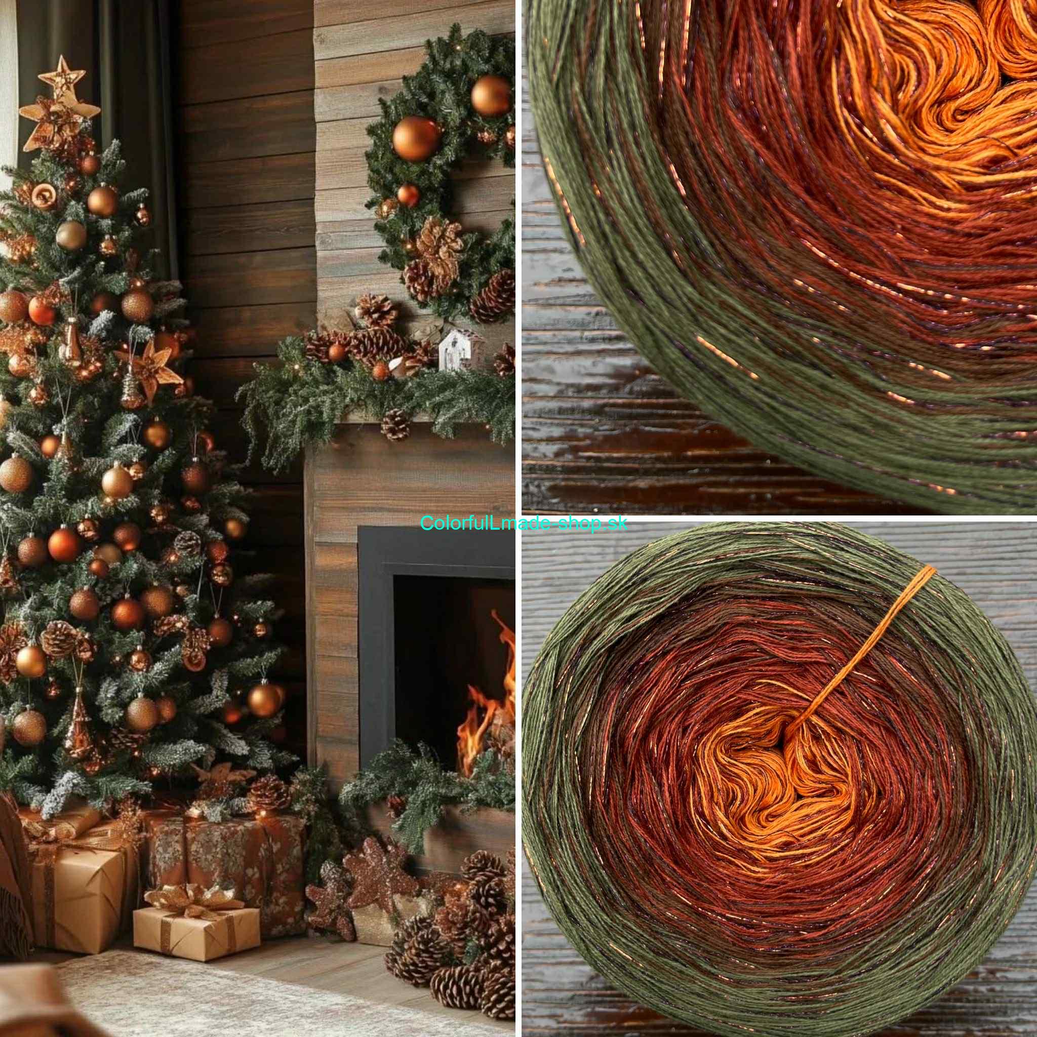 Limited Edition No.160 - 4-nitka/1500m + glitter schwarz/kupfer