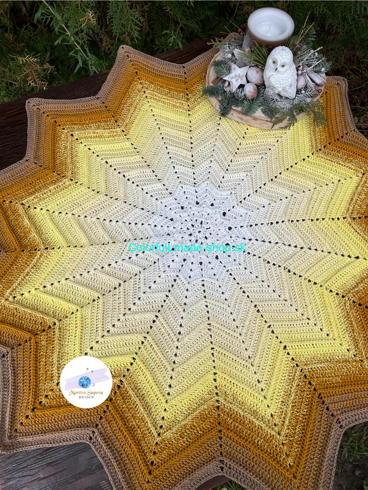 VIANOČNÁ HVIEZDA - videonávod na háčkovaný obrus