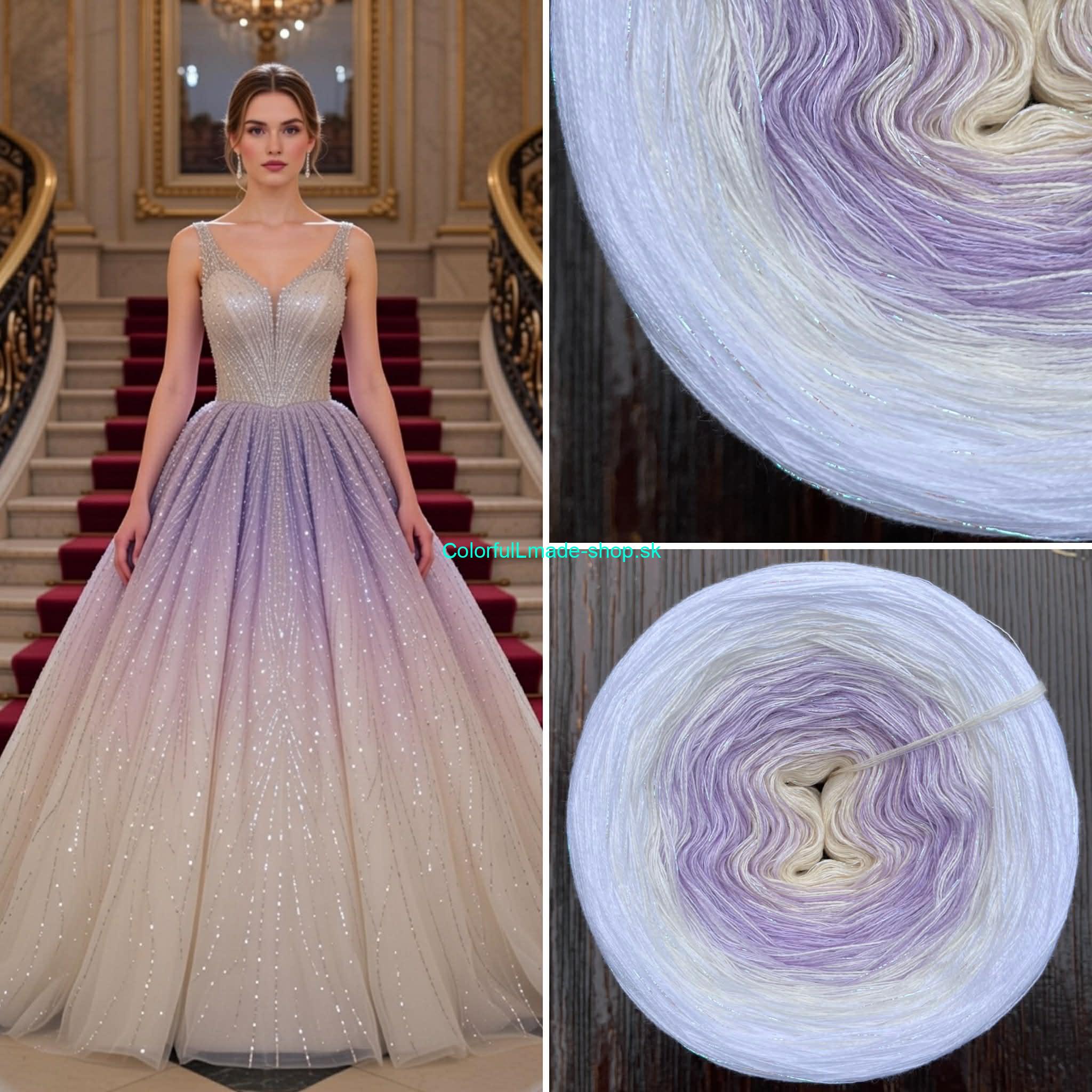 Limited Edition No.199 - 3-nitka/1500m + glitter weiss/irise