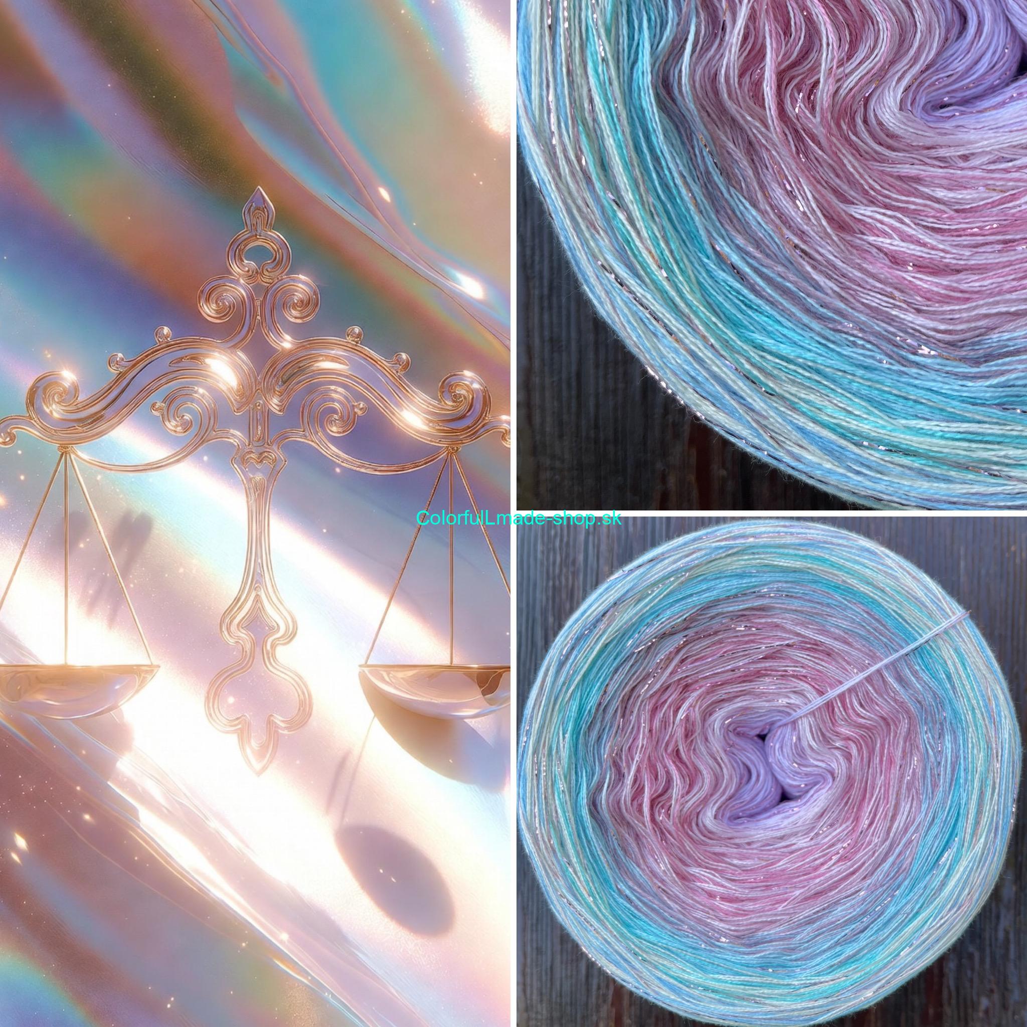 Zodiac - Váhy (Libra) - 3 nitka/1700m + glitter light pink