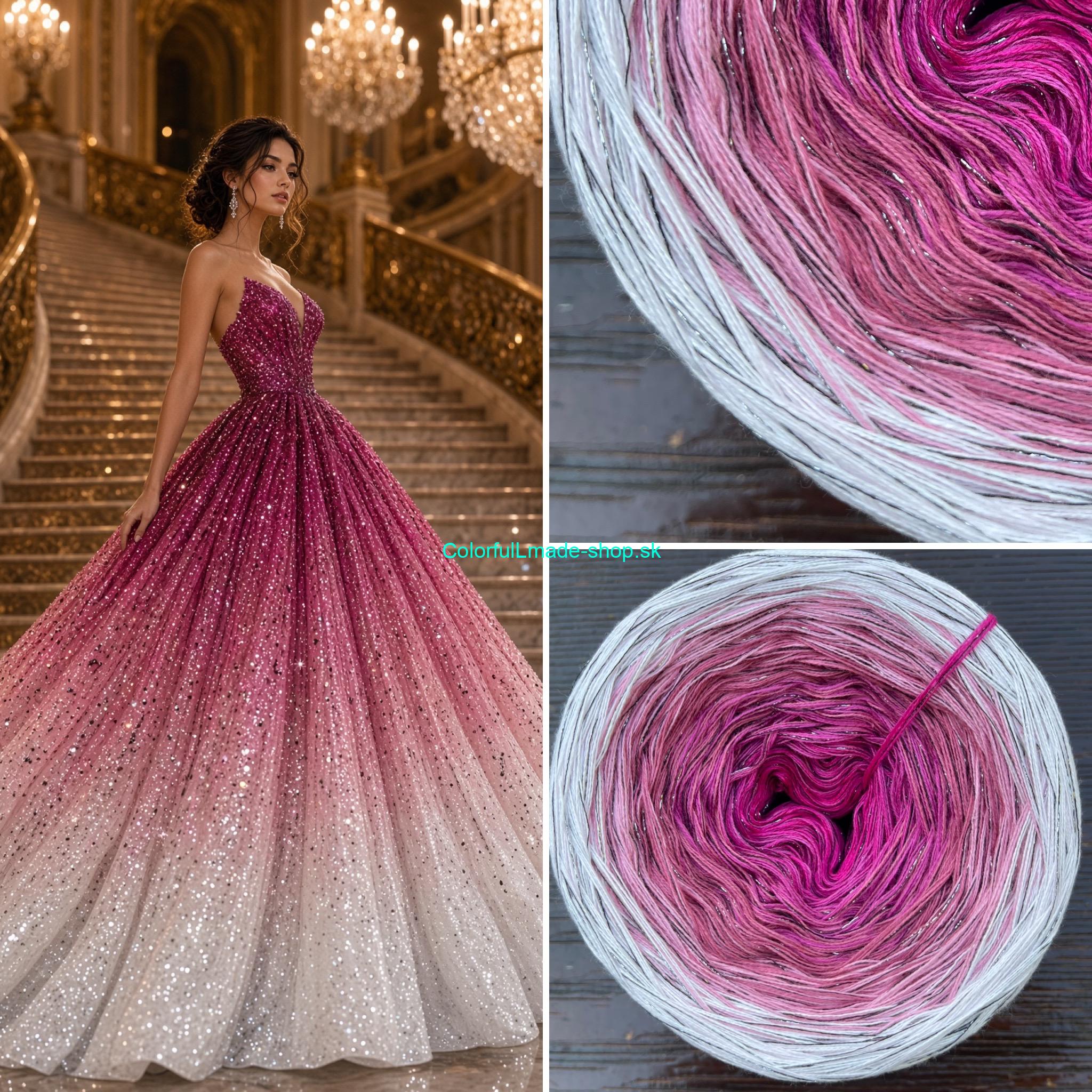 Limited Edition No.206 - 3-nitka/1500m + glitter schwarz/silber