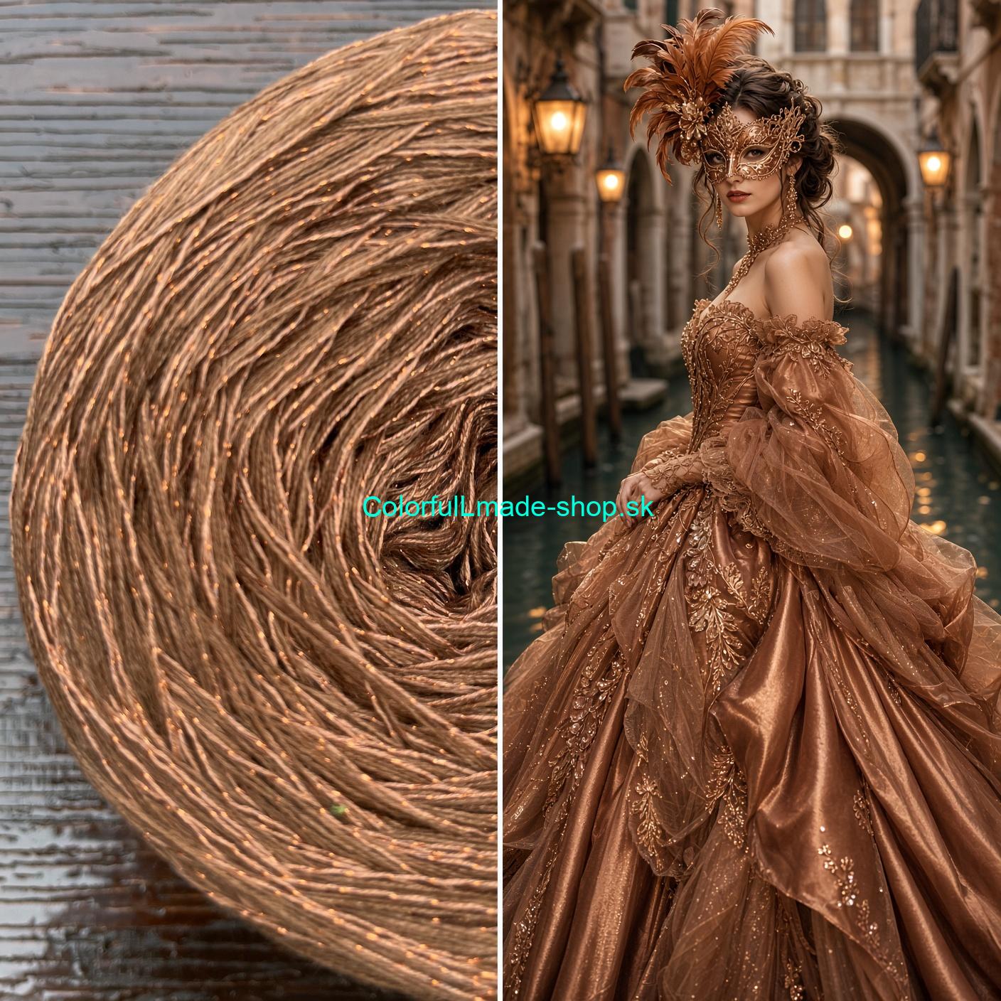 Limited Edition No.71 4-nitka/1000m + mocca/copper glitz