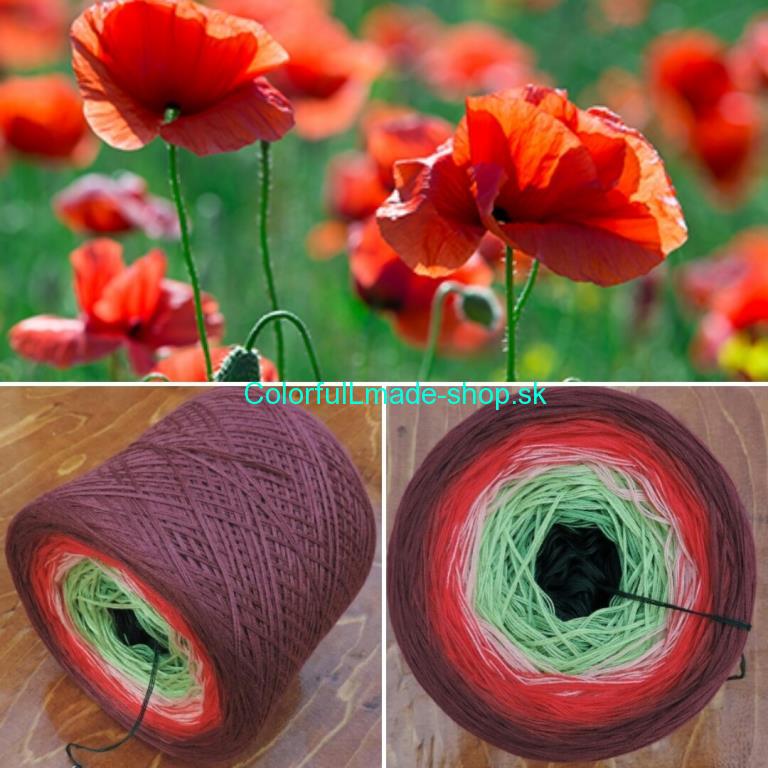 Divé maky 4-nitka/1000m Wild poppies