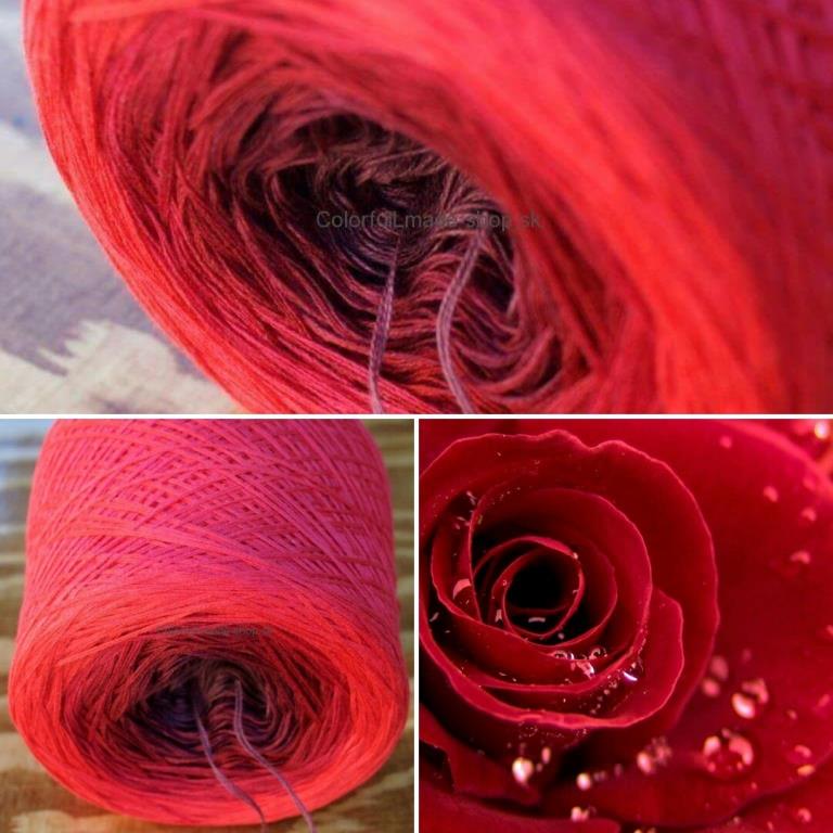 Červená ruža 3-nitka 300g/1500m - Red rose