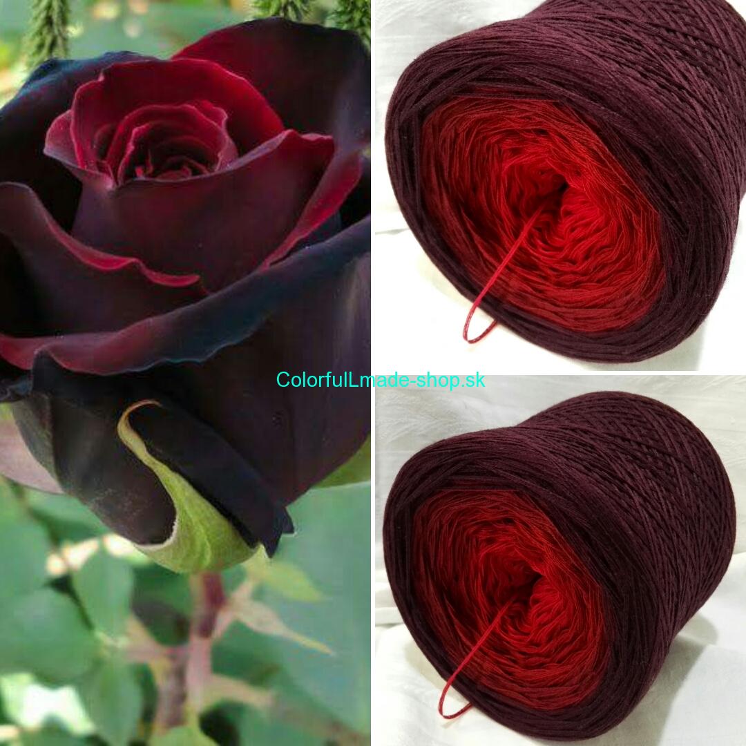 Ruža 3-nitka 200g/1000m Rose