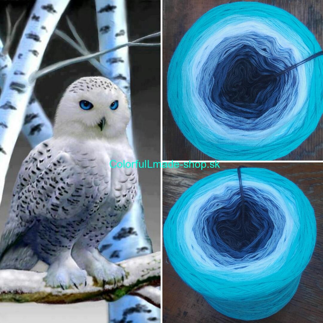 Snežná sova 4-nitka 400g/1500m Snowy owl