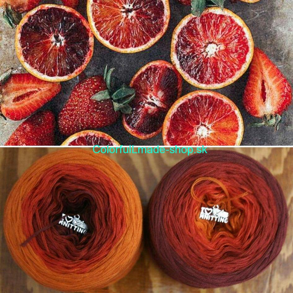 Červené pomaranče 3-nitka 200g/1000m Red Oranges 