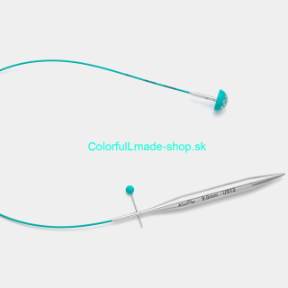 KnitPro Mindful Teal Cable - lanko k vymeniteľným ihliciam 60 cm 