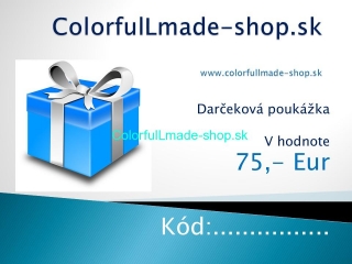 Darčeková poukážka 75 eur