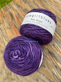 Cowgirlblues - Aran Single solids - Violet 100g/120m