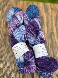 Cowgirlblues - Aran Single gradient - Violet/Lilac/Icedberry/Tanzanite 100g/120m