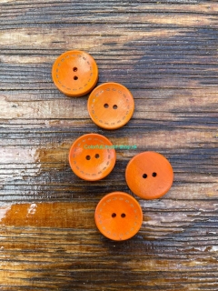 Drevený dekoračný gombík 25mm - oranžová